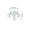 Kép 7/7 - Rábalux Karen 5566 mennyezeti lámpa fehér fém LED 3x 4 840 lm 3000 K IP20 A+
