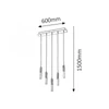 Kép 5/7 - Rábalux Rheia 5764 led függeszték króm fém LED 5x 5 2000 lm 3000 K IP20 A