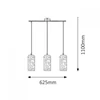 Kép 2/6 - Rábalux Harmony Lux 6392 étkező lámpa szatin króm fém E27 3x MAX 60 E27 IP20