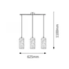 Kép 5/6 - Rábalux Harmony Lux 6392 étkező lámpa szatin króm fém E27 3x MAX 60 E27 3 db IP20