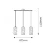 Kép 4/6 - Rábalux Harmony Lux 6392 étkező lámpa szatin króm fém E27 3x MAX 60 E27 IP20