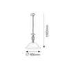 Kép 2/6 - Rábalux Beckworth 7136 egyágú függeszték bronz fém E27 1x MAX 60 E27 1 db IP20
