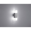 Kép 2/2 - Trio HUDSON 220060287 fali lámpa ezüst alumínium incl. 2 x E14, 4W, 3000K, 320Lm E14
