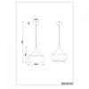 Kép 3/4 - Trio TRUMPET 303100104 egyágú függeszték sárgaréz fém excl. 1 x E27, max. 60W E27 1 db IP20