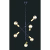 Kép 2/7 - Trio CROSS 306700632 függeszték matt fekete fém excl. 6 x E27, max. 28W E27 IP20