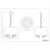 Kép 2/2 - Trio LORELEY 309300301 modern függeszték króm fém excl. 3 x E14, max. 40W E14 IP20