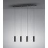 Kép 1/6 - Trio MARLEY 312400432 étkező lámpa matt fekete fém excl. 4 x GU10 GU10 IP20
