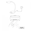 Kép 5/5 - Trio SWAN 523910101 ledes asztali lámpa fehér alumínium incl. 1 x SMD, 7W, 2500 - 4000K, 470Lm 470 lm 3000 K IP20 A