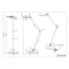 Kép 2/2 - Trio RODERIC 527410142 ledes asztali lámpa antracit fém incl. 1 x SMD, 6W, 3000K, 670Lm 670 lm 3000 K IP20 A+