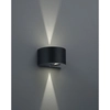 Kép 2/3 - Trio ROSARIO R28232632 kültéri fali led lámpa matt fekete műanyag incl. 2 x 2W LED, 3000K, 2 x 200Lm SMD 200 lm IP44 A+