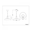 Kép 2/2 - Trio WILL R30421001 egyágú függeszték fehér fém excl. 1 x E27, max. 60W E27 IP20
