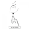 Kép 4/4 - Trio TRIPOD R50991011 asztali lámpa szürke fa excl. 1 x E27, max. 40W E27 IP20