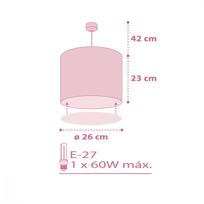 Dalber Colors 62002S gyereklámpa rózsaszín műanyag 1xE27 max. 60W E27 1 db