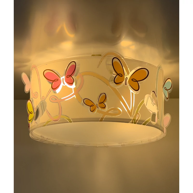 Dalber BUTTERFLY 62146 mennyezeti gyereklámpa többszínű műanyag 2xE27 max. 40W E27