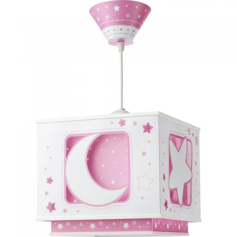 Dalber Moonlight 63232S gyereklámpa rózsaszín műanyag 1xE27 max. 60W E27