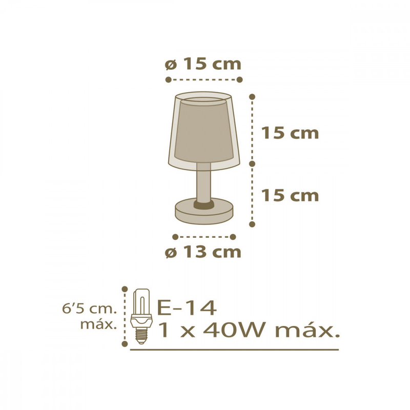 Dalber Vichy 80221B asztali gyerek lámpa műanyag E14 1 db