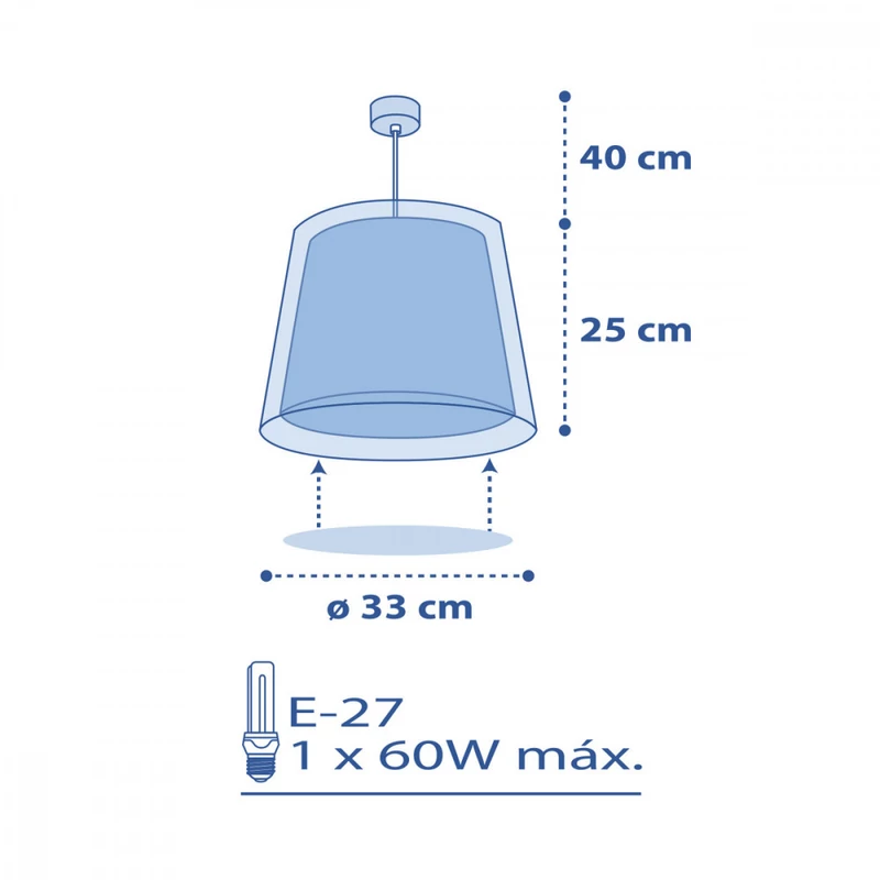 Dalber Vichy 80222T gyerek függeszték műanyag E27 1 db