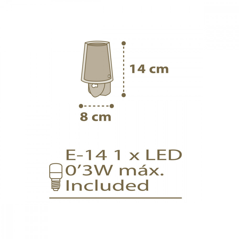Dalber LED Vichy 80225B éjjeli fény gyerekeknek műanyag E14 1 db 15 lm 2900-3200 K