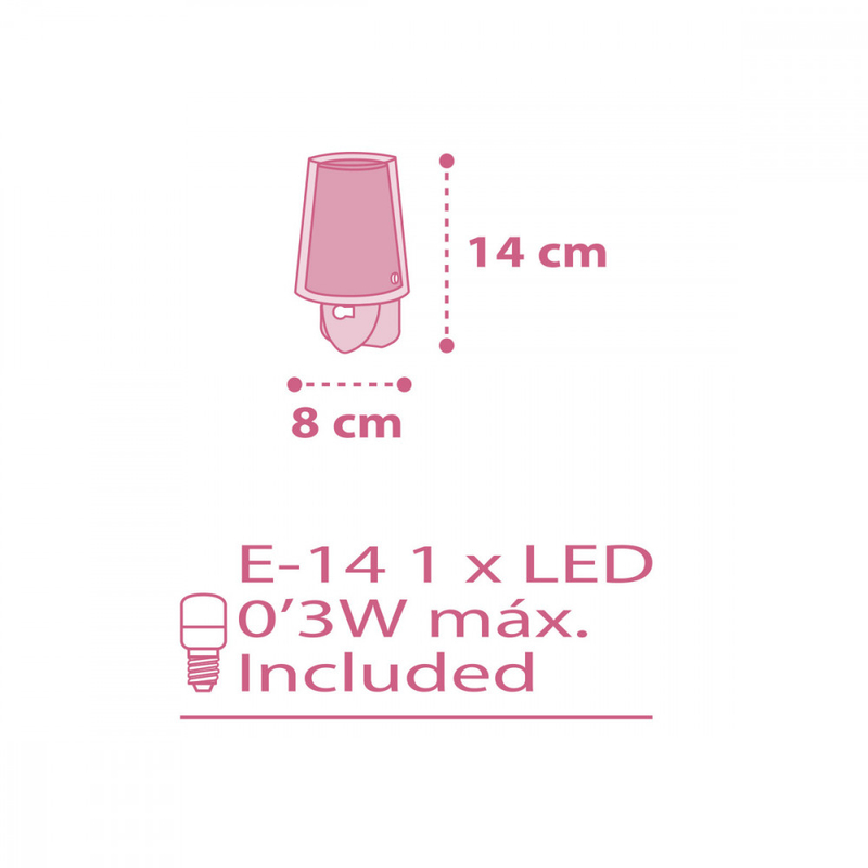 Dalber LED Vichy 80225S éjjeli fény gyerekeknek műanyag E14 1 db 15 lm 2900-3200 K