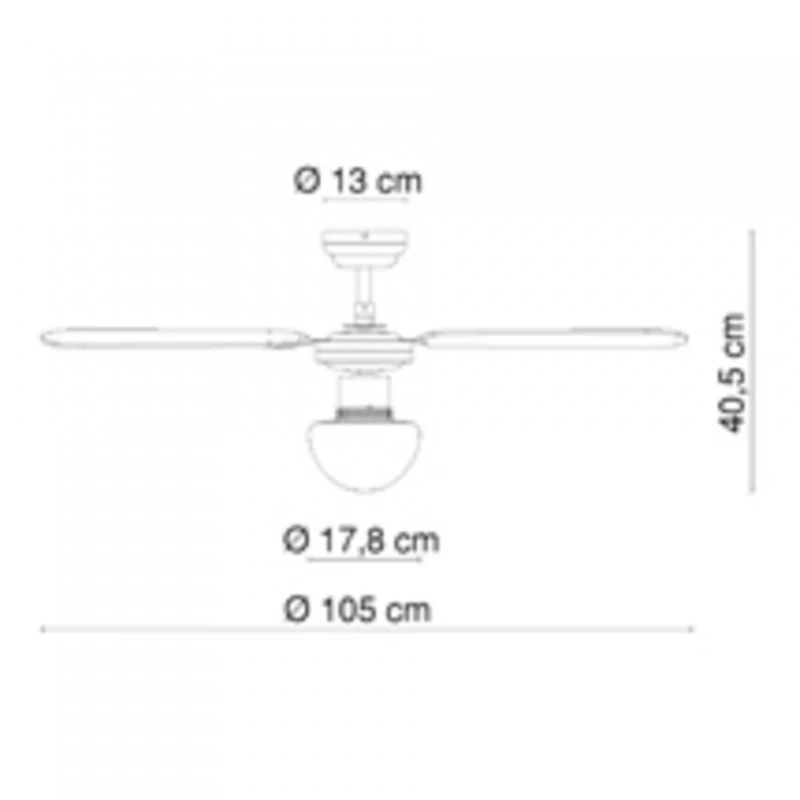 Globo CHAMPION 0330 mennyezeti ventilátor króm fém 1 * E27 max. 60 W E27 IP20