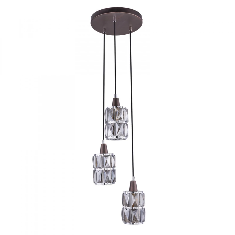 Globo WOLLI 15761-3 mennyezeti kristálylámpa bronz színű fém 3 * E14 max. 40 W E14 IP20