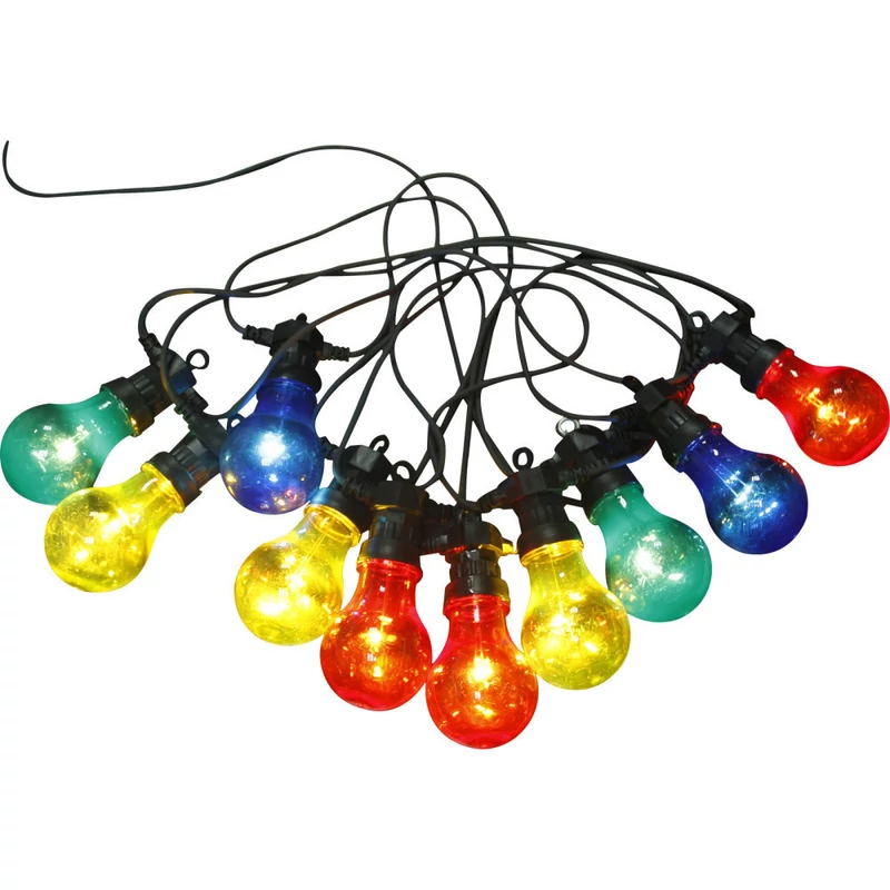 Globo NIRVANA 3400S kültéri led fényfüzér fekete műanyag 10 x E27 max. 4,2w LED IP44