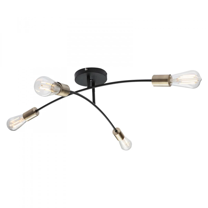 Globo SARINI 54003-4 mennyezeti lámpa fekete fém 4 * E27 max. 60 W E27 IP20