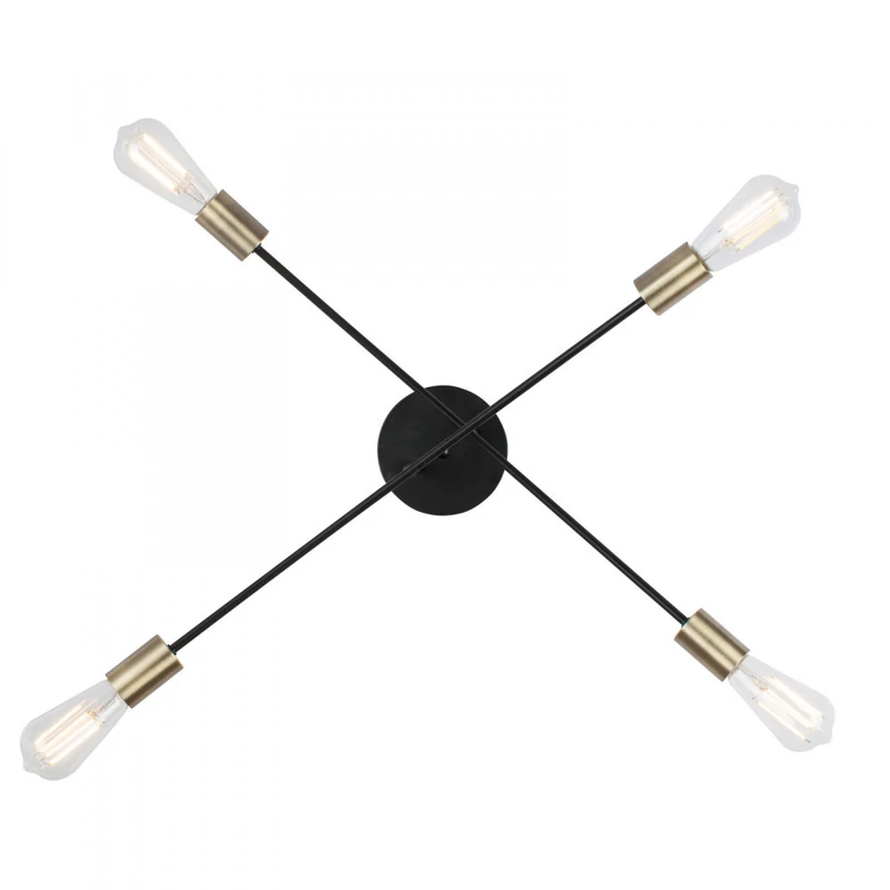 Globo SARINI 54003-4 mennyezeti lámpa fekete fém 4 * E27 max. 60 W E27 IP20