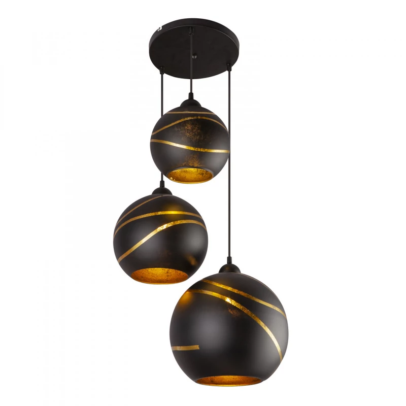 Globo LOMMY 54005-3H többágú függeszték fekete fém 3 * E27 max. 60 W E27 IP20
