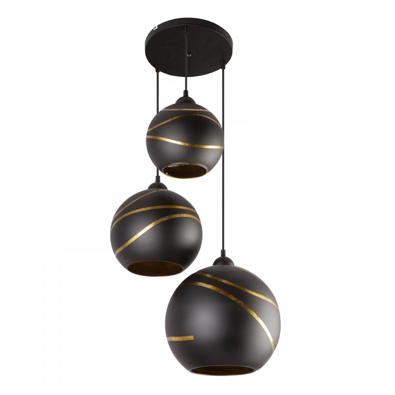 Globo LOMMY 54005-3H többágú függeszték fekete fém 3 * E27 max. 60 W E27 IP20