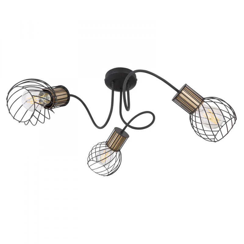 Globo ARGUSTO 54013-3 mennyezeti lámpa matt fekete fém 3 * E27 max. 40 W E27 IP20