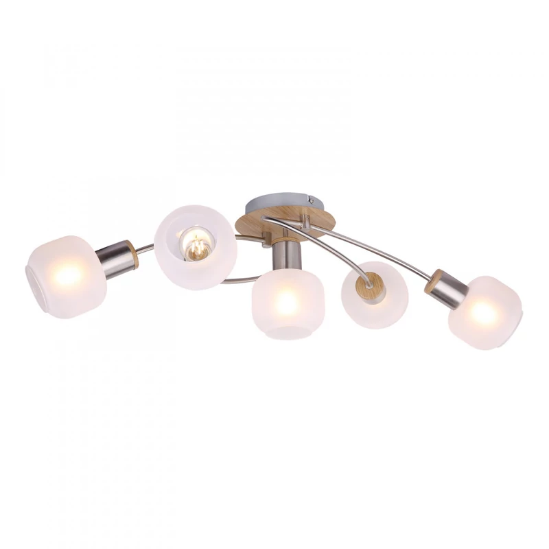 Globo LOGGI 54302-5 mennyezeti lámpa matt nikkel fém 5 * E14 max. 40 W E14 IP20