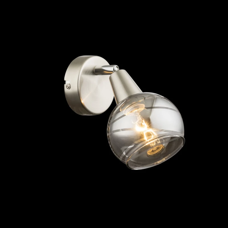 Globo ROMAN 54348-1 fali lámpa matt nikkel fém 1 * E14 LED max. 4 W E14 LED 200 lm 3000 K IP20 F