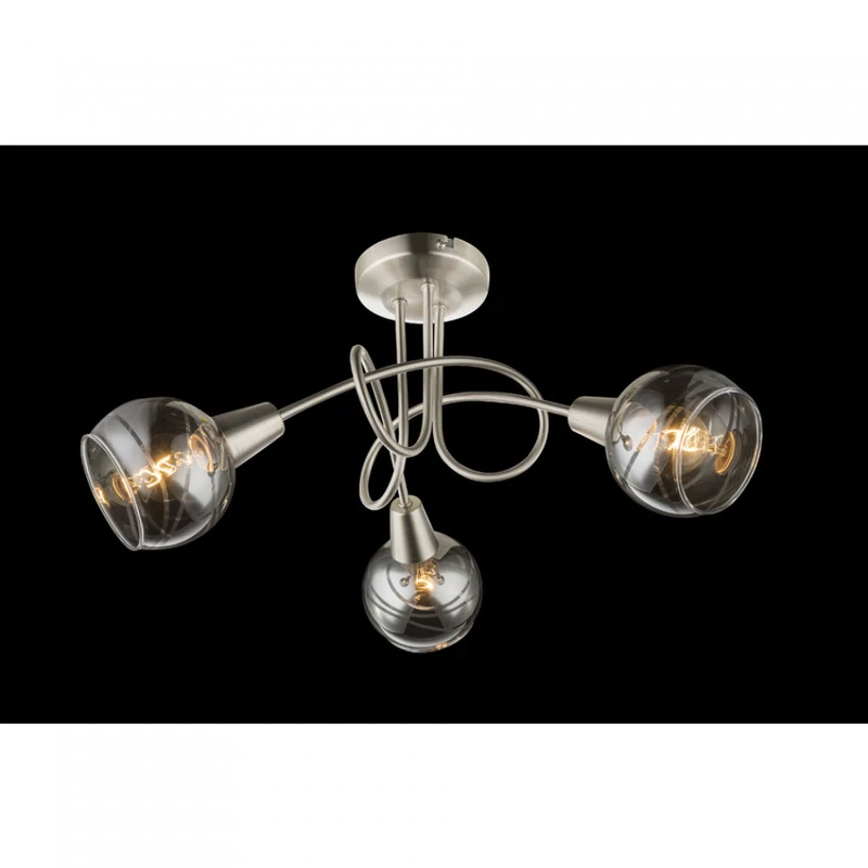 Globo ROMAN 54348-3 mennyezeti lámpa matt nikkel fém 3 * E14 LED max. 4 W E14 LED 200 lm 3000 K IP20 F