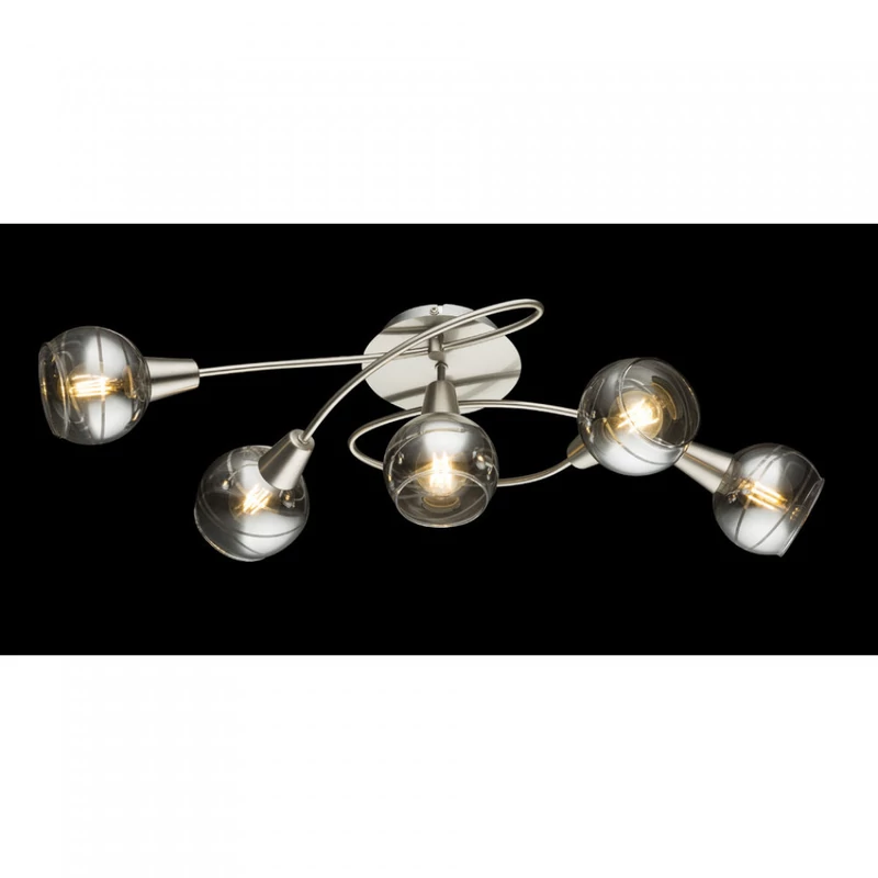 Globo ROMAN 54348-5 mennyezeti lámpa matt nikkel fém 5 * E14 LED max. 4 W E14 LED 200 lm 3000 K IP20 F