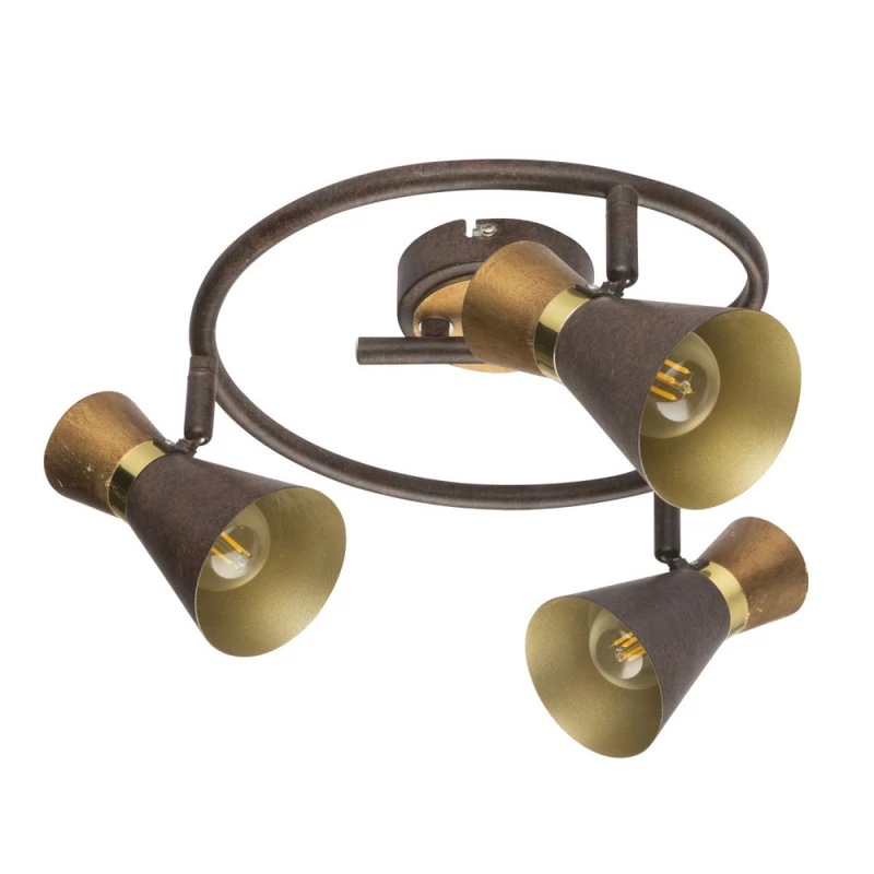 Globo AERON 54808-3 mennyezeti lámpa rozsdabarna fém 3 x E14 max. 25W E14 3 db IP20