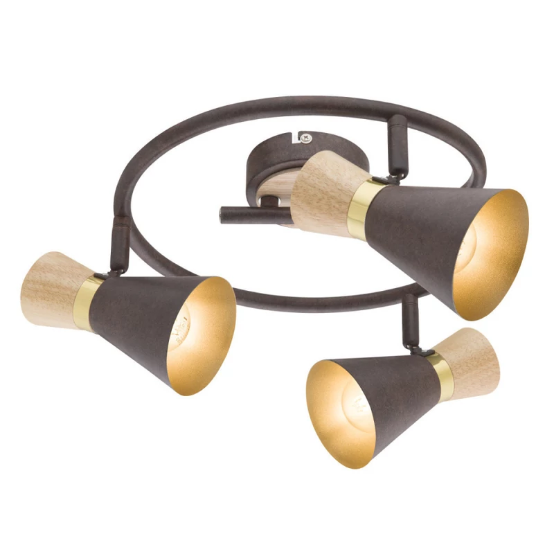 Globo AERON 54808-3 mennyezeti lámpa rozsdabarna fém 3 x E14 max. 25W E14 3 db IP20