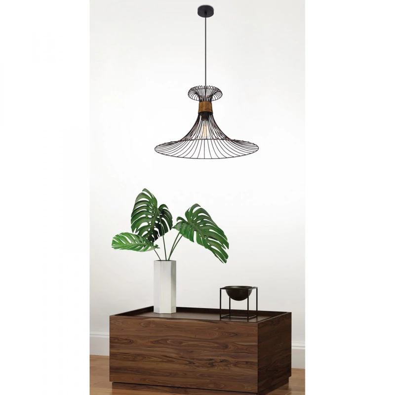 Globo PURRA 54814H2 egyágú függeszték fekete fém 1 * E27 max. 60 W E27 1 db IP20