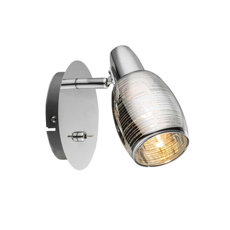 Globo CARSON 54986-1 fali lámpa kapcsolóval króm fém 1 * E14 max. 40 W E14 IP20