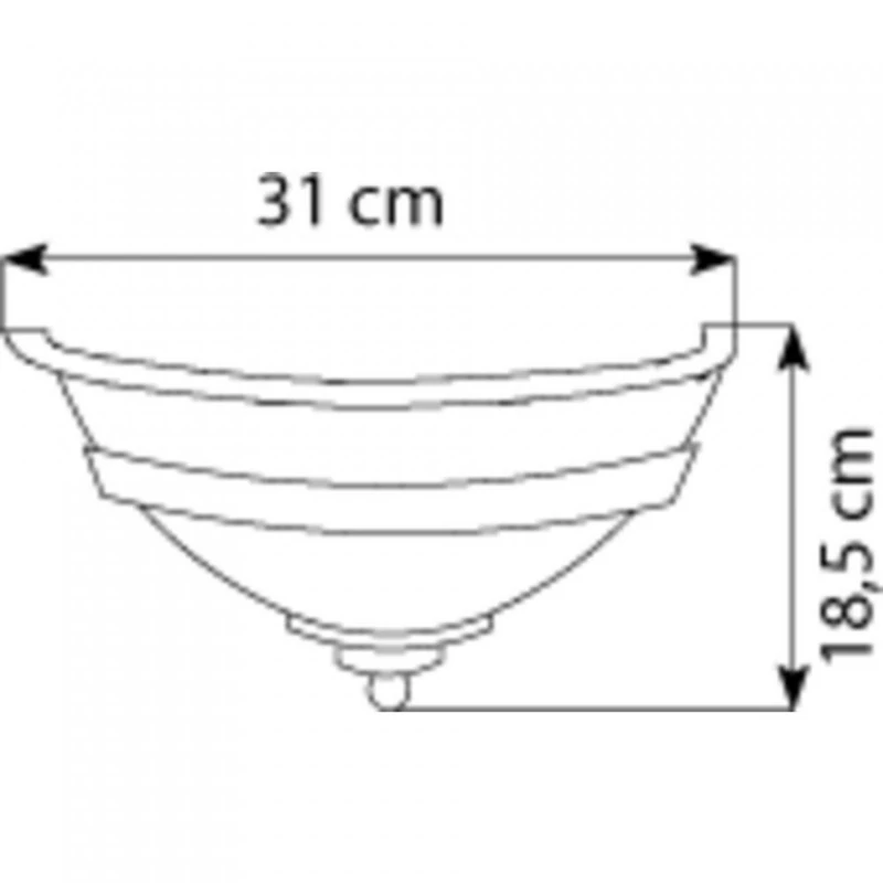 Globo TOLEDO 6897 fali lámpa antik sárgaréz fém 1 * E27 max. 60 W E27 IP20