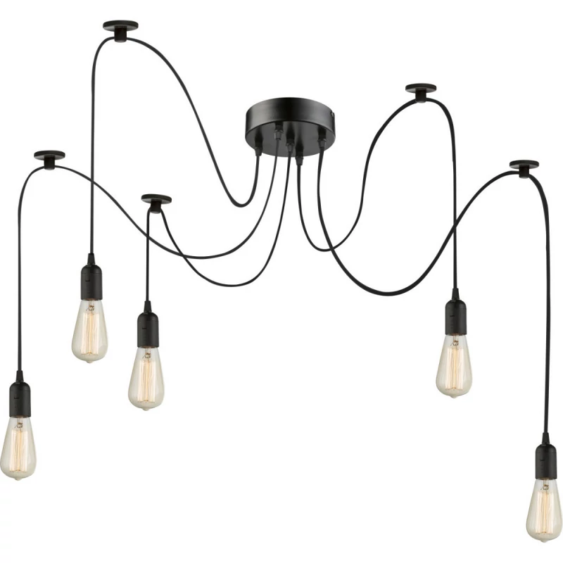 Globo OLIVER A110-5 mennyezeti lámpa fekete fém 5 * E27 max. 60 W E27 IP20
