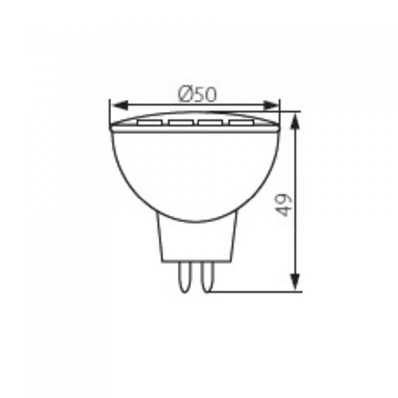 Kanlux TOMI LED5W MR16 22707 led izzó GX5.3 7 W 500 lm 5300 K A+
