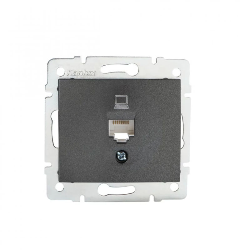 Kanlux Mowion Domo 24930 grafit Adatcsatlakozó aljzat (RJ45 Cat 5e Jack)