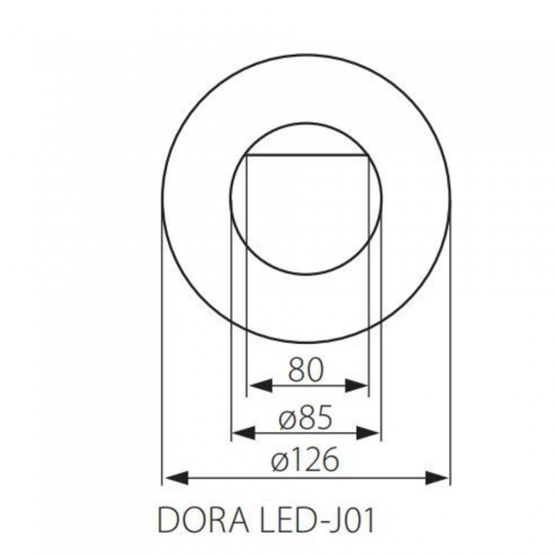 Kanlux Dora 4680 falba építhető lámpa szürke alumínium LED - 1 x 1,2W 4200 K IP65
