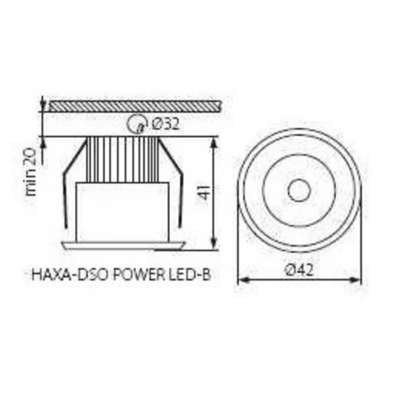 Kanlux Haxa 8103 álmennyezetbe építhető lámpa alumínium alumínium LED - 1 x 1W 70 lm 3000 K IP20