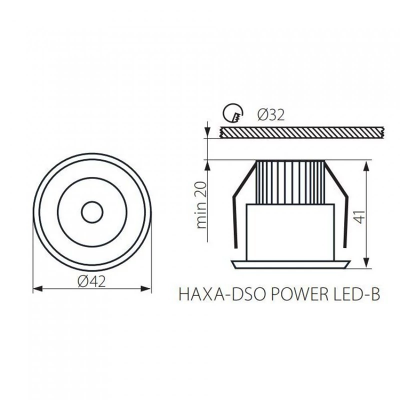Kanlux Haxa 8103 álmennyezetbe építhető lámpa alumínium alumínium LED - 1 x 1W 70 lm 3000 K IP20