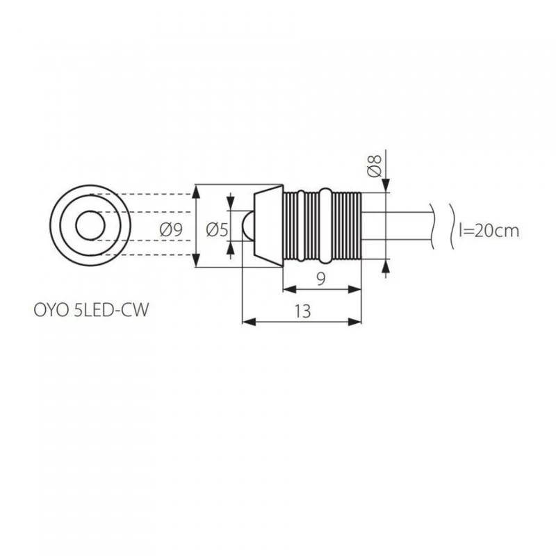 Kanlux Oyo 8121 csillagos égbolt ezüst fém LED - 5 x 0,22W 6000 K IP68