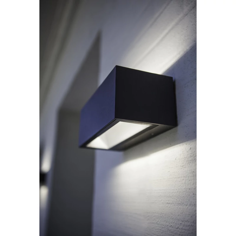 Lutec GEMINI 5189101118 kültéri fali led lámpa sötétszürke alumínium Lextar 2835 LED 1230 lm 4000 K IP54 A+
