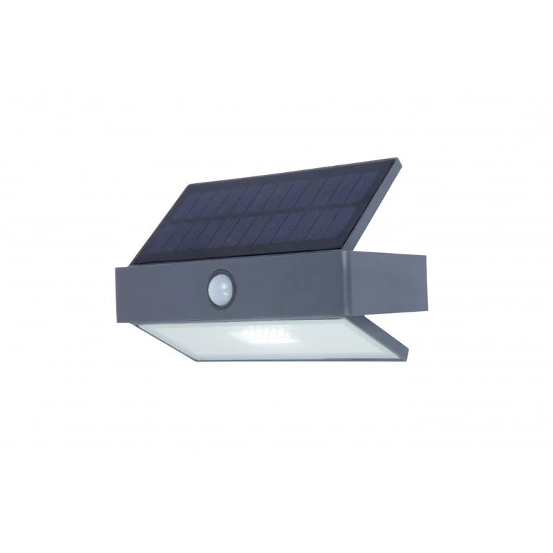 Lutec ARROW 6910601335 napelemes kültéri mozgásérzékelő szürke műanyag EVERLIGHT 2835 LED 180 lm 5000 K IP44 A+