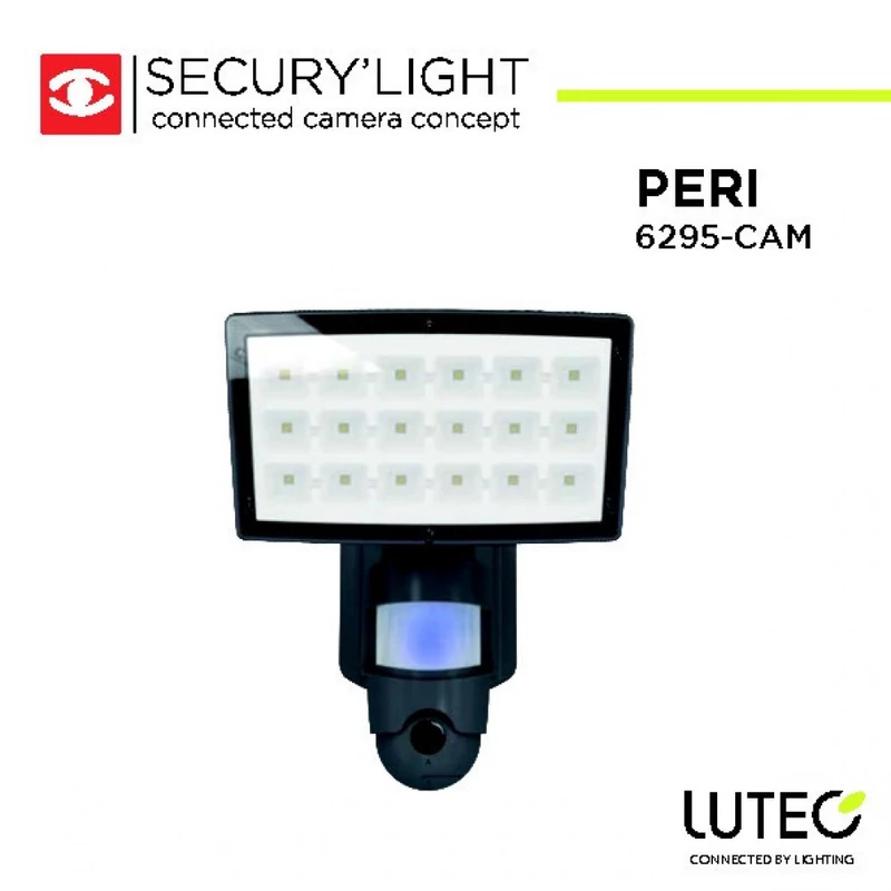 Lutec PERI 7629502335 mozgásérzékelős reflektor szürke műanyag Lextar 3030 LED 2120 lm 5000 K IP44 A+
